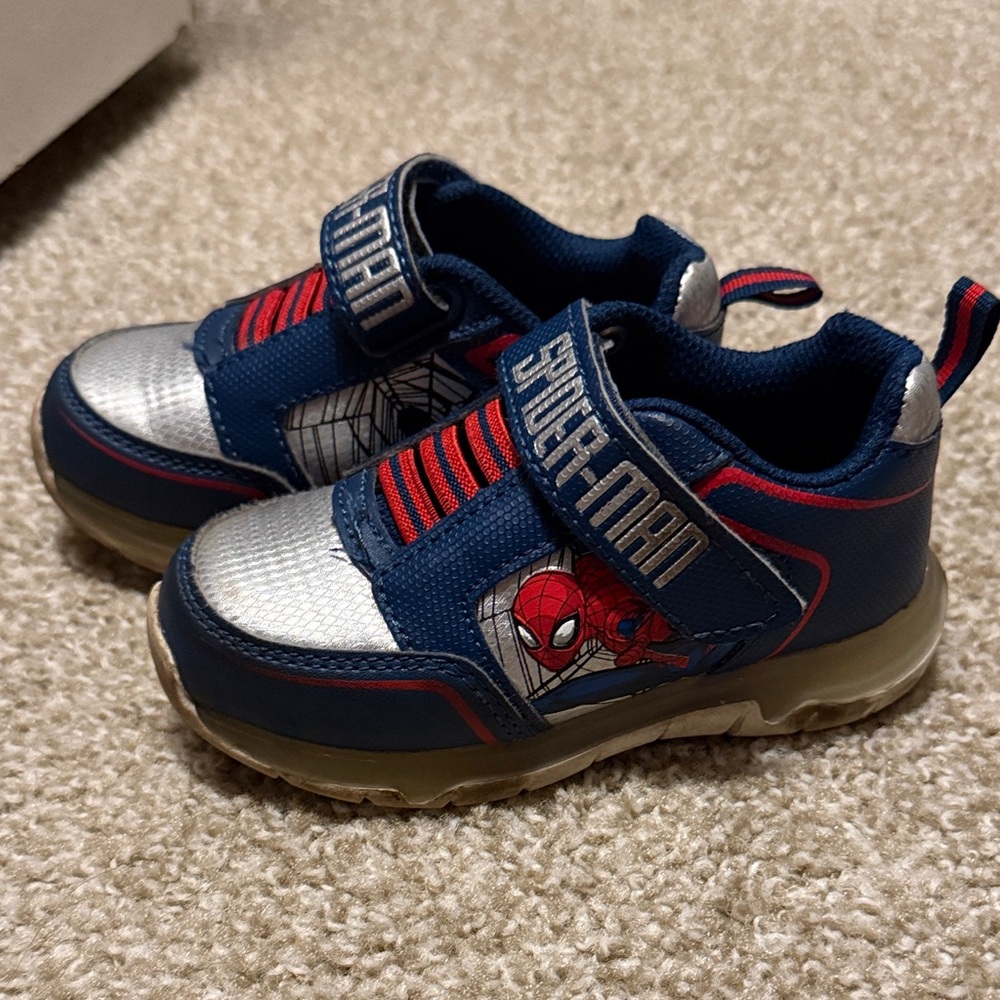 Marvel Spider-Man Kids Sneakers - Navy and Silver